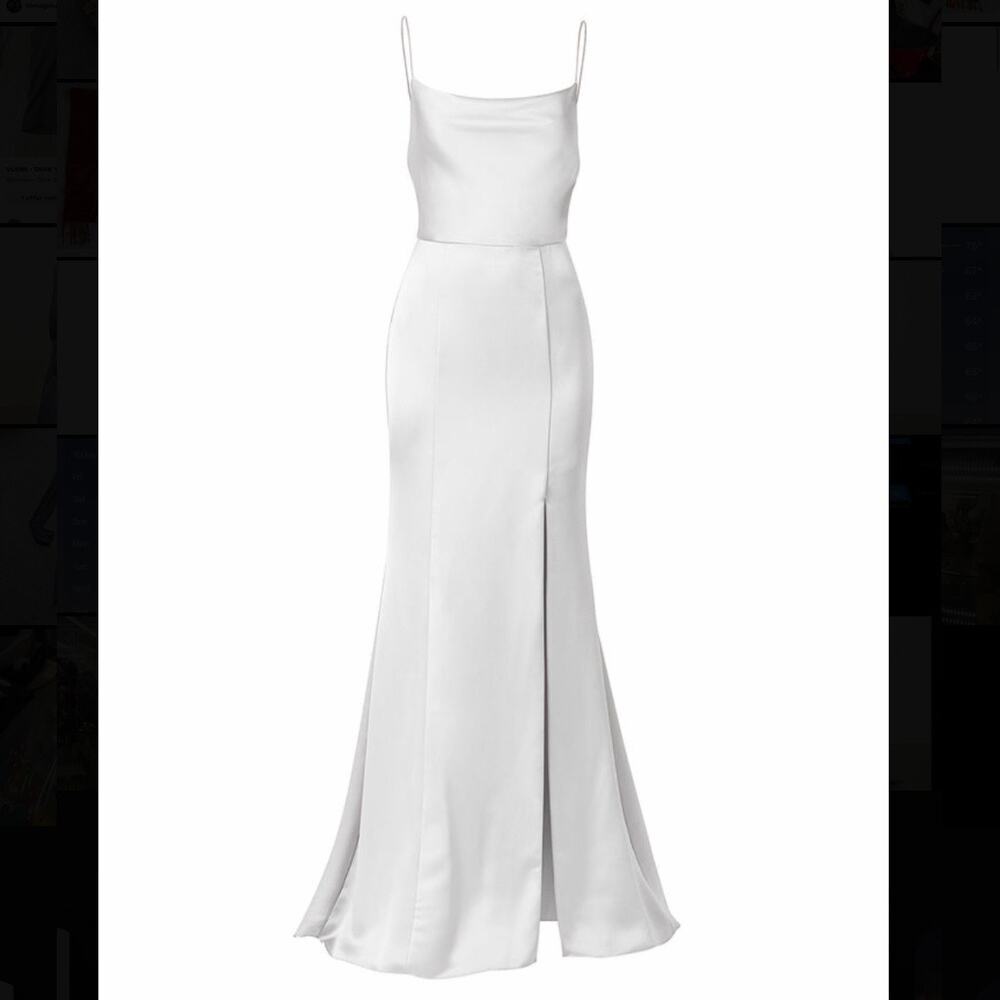 Amsale Chloe Satin Maxi Dress